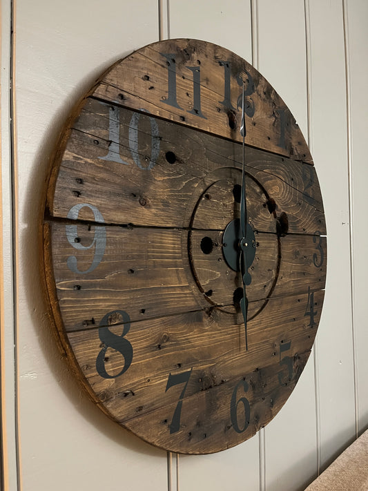 30" Indoor/Outdoor Spool Clock -Provincial