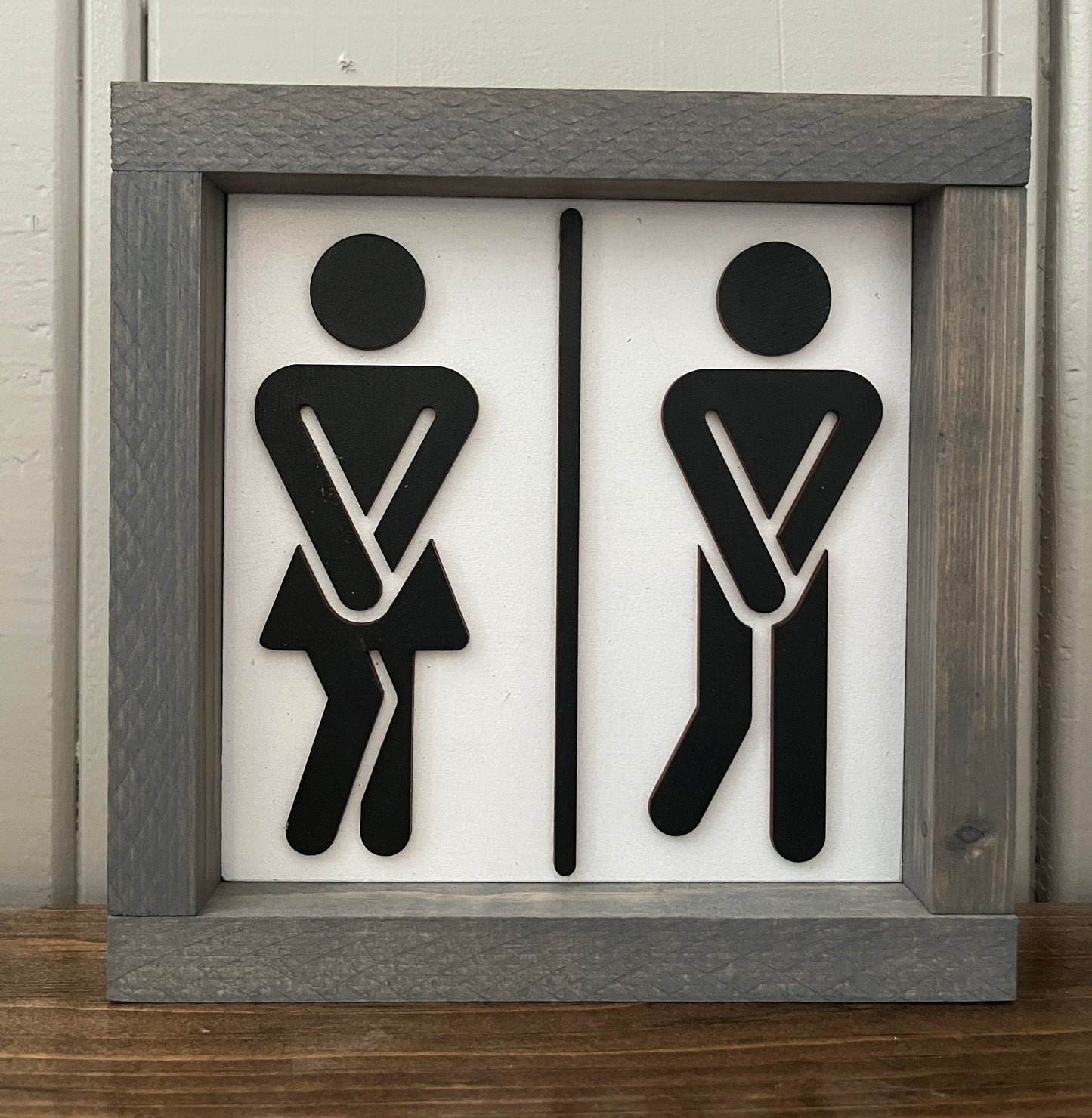 3D Bathroom -stick people 8"