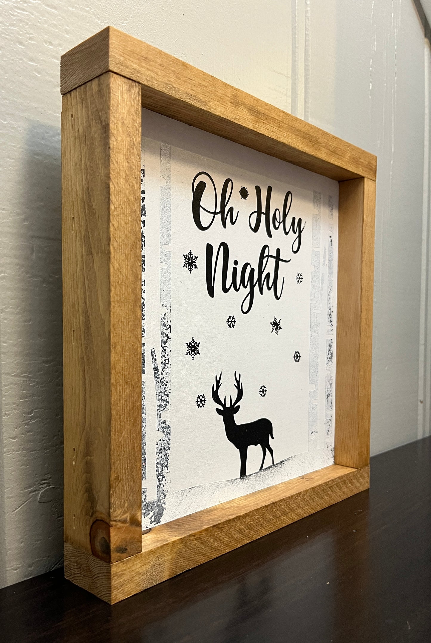Oh Holy night Deer Birch trees 10"