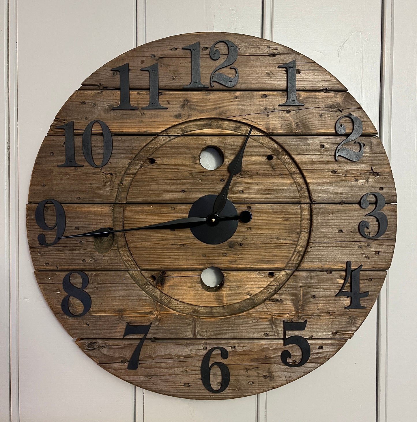 30" - 3D Spool clock -Special Walnut