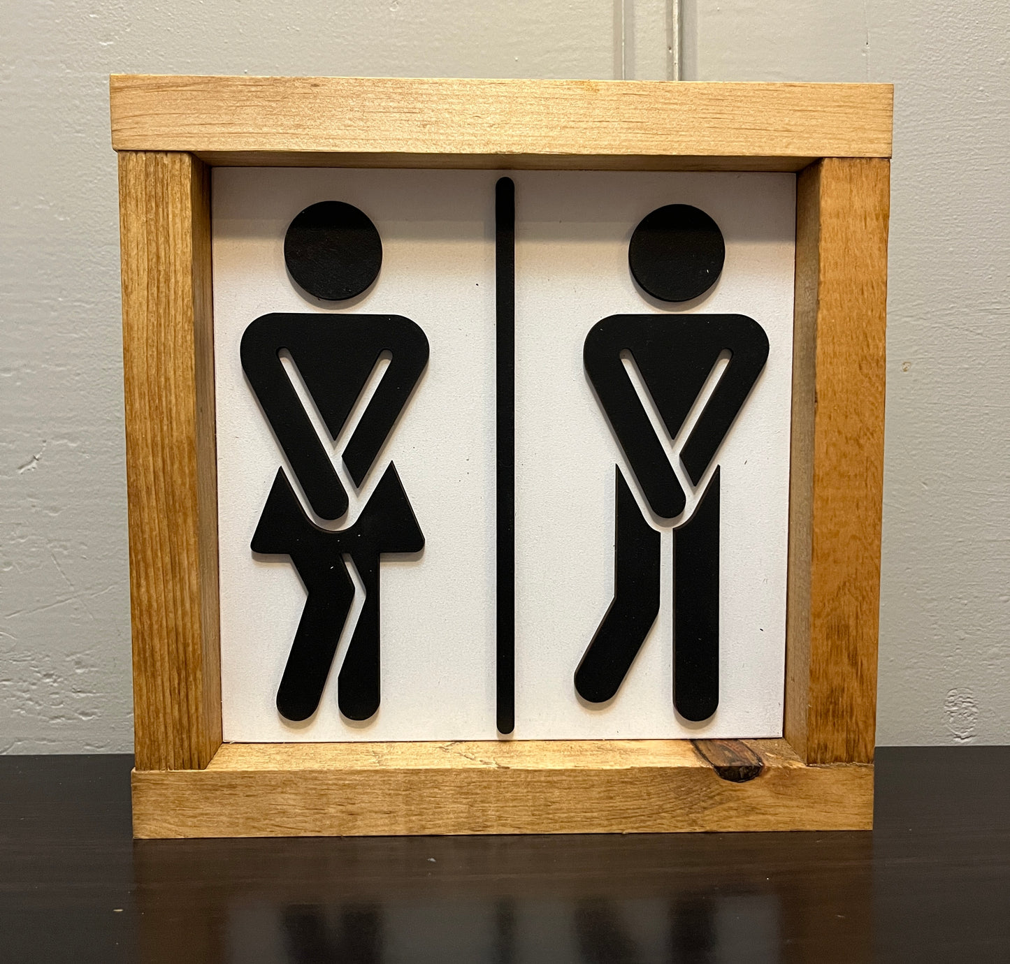 3D Bathroom -stick people 8"