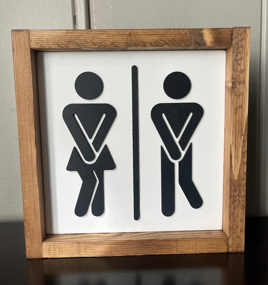 3D Stick people -Bathroom 10"