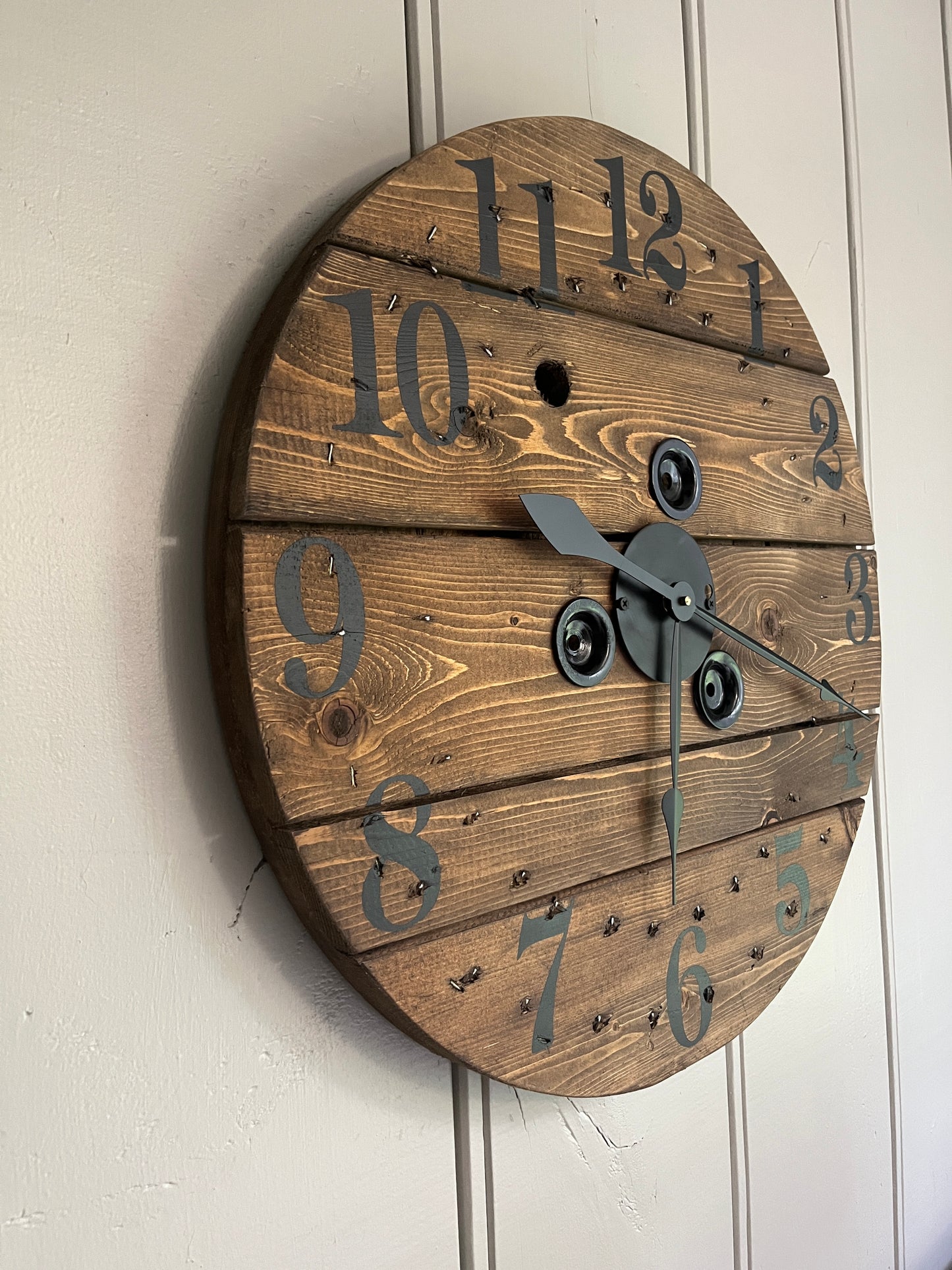 23" Indoor/outdoor Spool Clock -Provincial1
