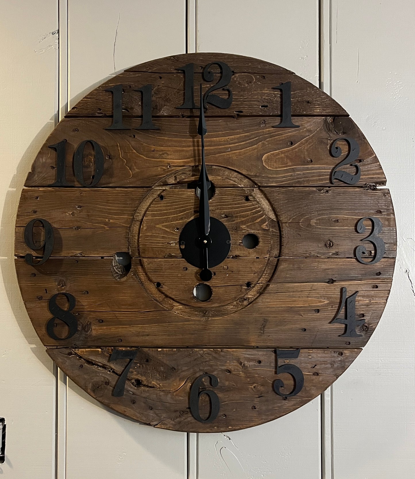 30" - 3D Spool clock - Chestnut