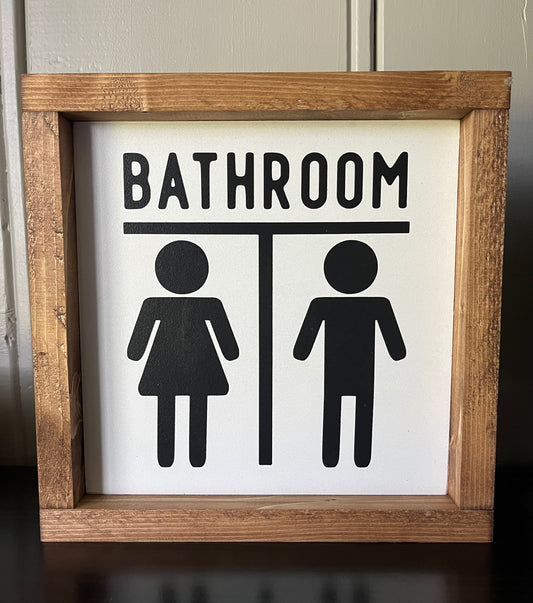 Bathroom - stick people 10"
